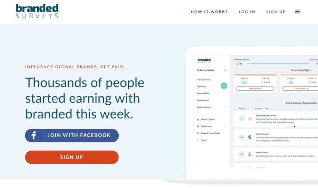 branded surveys homepage