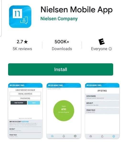 Nielsen mobile app screenshot