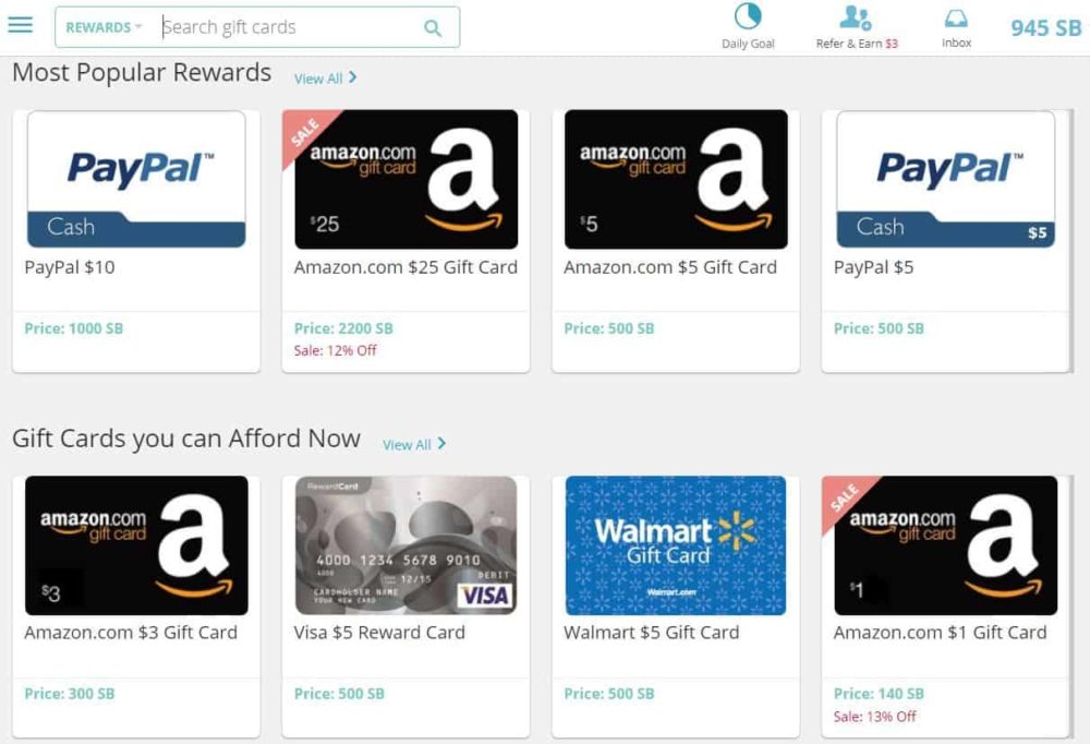 Swagbucks surveys for gift cards