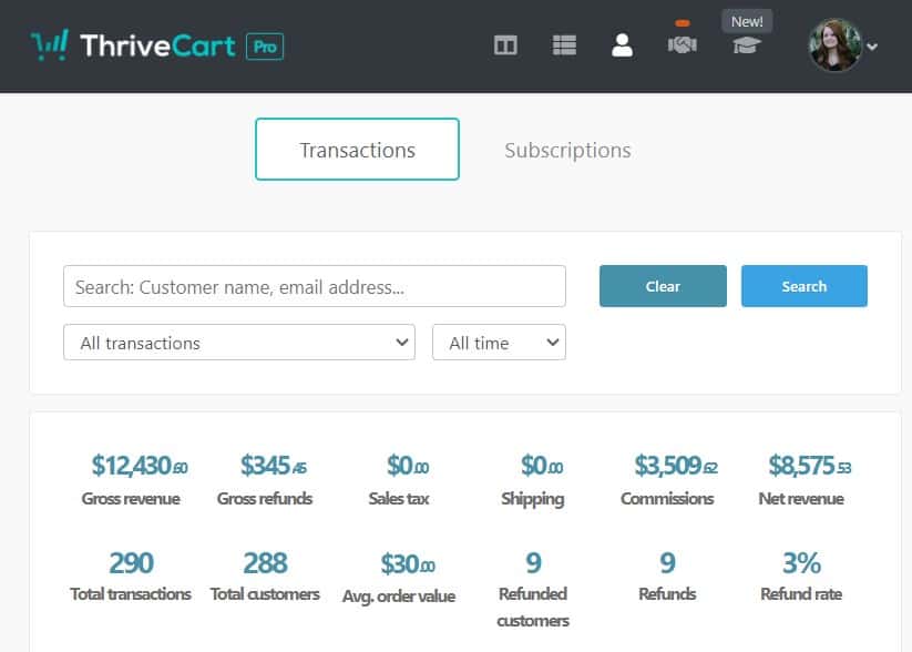 Screenshot of my lifetime earnings on ThriveCart